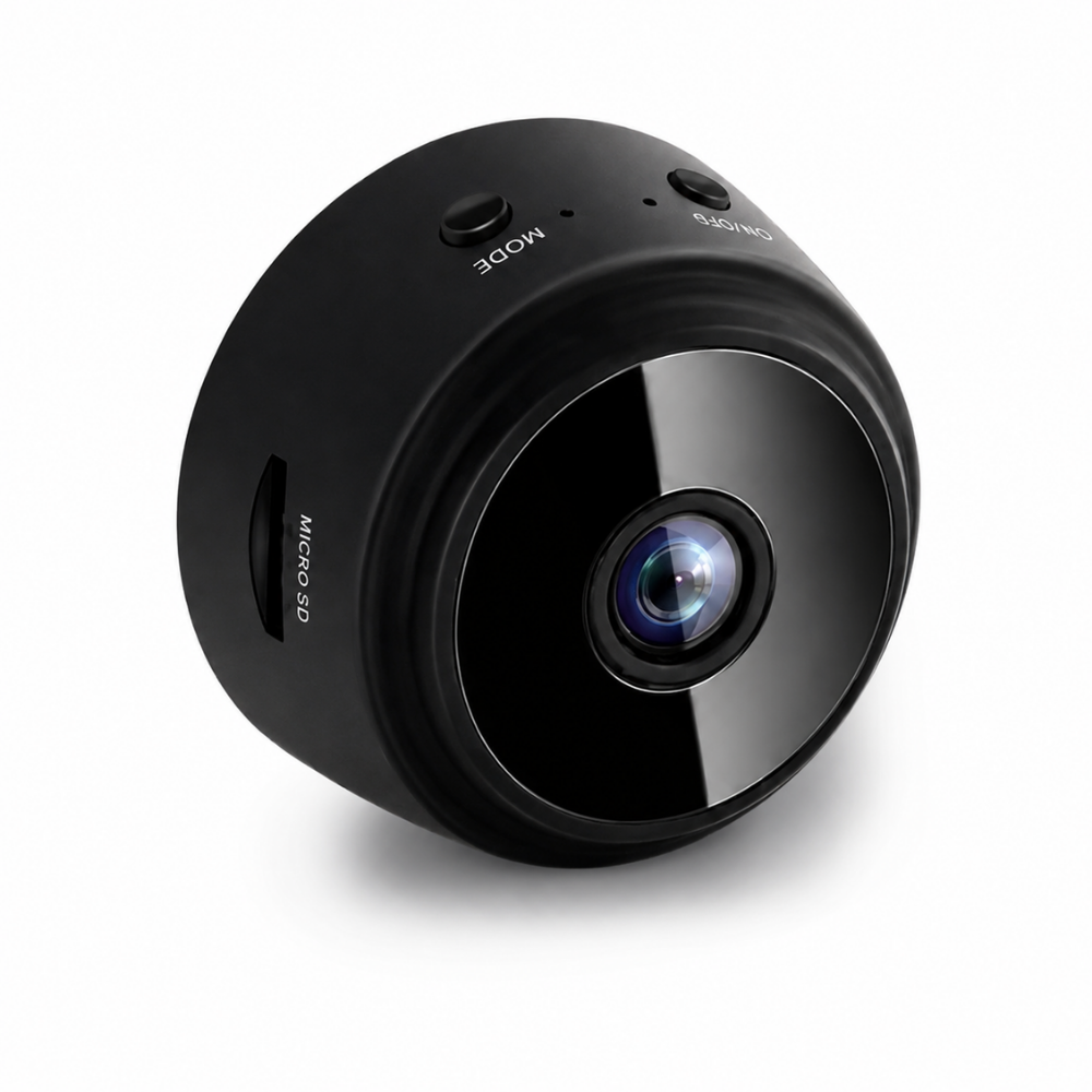Mini HD Security Camera – Compact Indoor Camera with MicroSD Recording