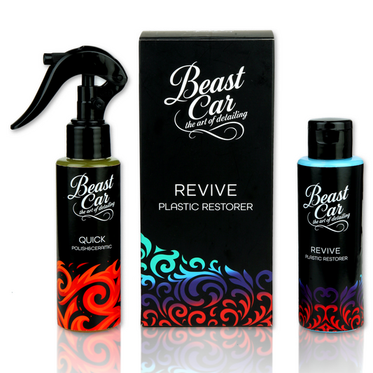 Plastic Restoring and Repairing Ceramic Coating 120ml + Quick Polish 120ml  مُرمِّم ومُصلِّح للبلاستيك، طلاء سيراميك 120 مل + مُلمِّع سريع 120 مل